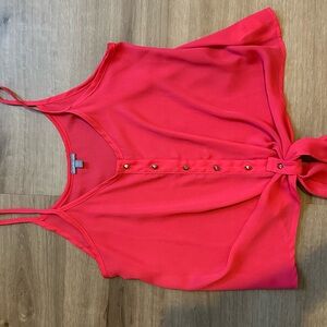 Charlotte Russe Coral Button-Down Camisole